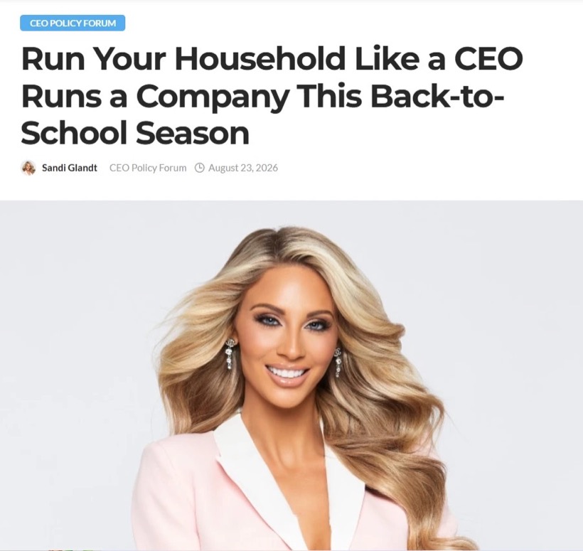 CEO Policy Forum: Run Your Household Like a CEO Runs a Company